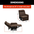 Lippert Heritage RV Theater Recliner Dimensions Chart - 27.5in Wide Fits 26in Entry Door | United RV Parts