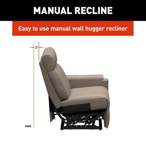 Lippert | Heritage Theater Modular Seating | Left Hand Recliner | 2024044097 | 27.5" | Driftwood