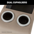 Thomas Payne Seismic RV Theater Console Dual Cupholders with Silver Trim Close-Up Detail | United RV Parts