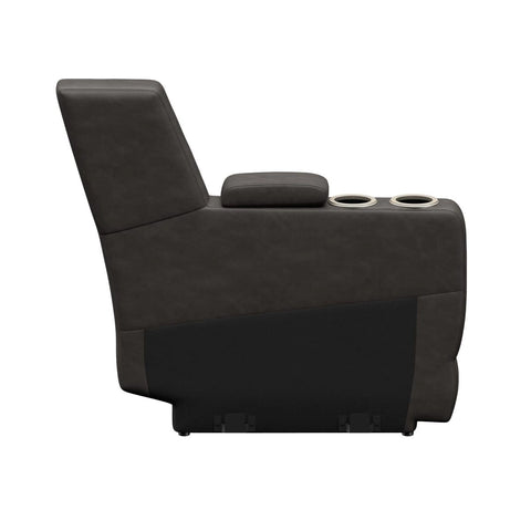 Charcoal McCoy Thomas Payne Seismic RV Theater Seating 5" Center Console - Left Side Profile with Cup Holders | United RV Parts