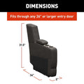 Thomas Payne Seismic 5" Center Console Dimensions Diagram - 31.5" H x 34" D x 5" W, Fits 26" RV Entry Door | United RV Parts