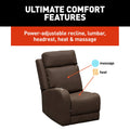 Thomas Payne Seismic RV Theater Recliner - Power Lumbar Headrest Heat Massage Features | United RV Parts