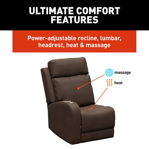 Thomas Payne Seismic RV Theater Recliner - Power Lumbar Headrest Heat Massage Features | United RV Parts