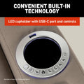 Lippert Seismic Theater Recliner LED Cupholder Close-Up with USB-C Port and Control Buttons | United RV Parts