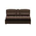 Brown Vinyl RV Jackknife Sofa - Flat Bed Position | United RV Parts