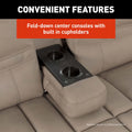 Driftwood RV Sofa Console with Cupholders - Detail View | United RV Parts