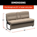 Thomas Payne Jackknife Sofa Dimensions Chart - 62 Inch | United RV Parts