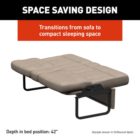 Jackknife Sofa Space Saving Bed Conversion Feature | United RV Parts