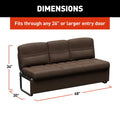 Thomas Payne Signature Jackknife Sofa Dimensions - 68W x 30D x 34H Fits 26in RV Door | United RV Parts