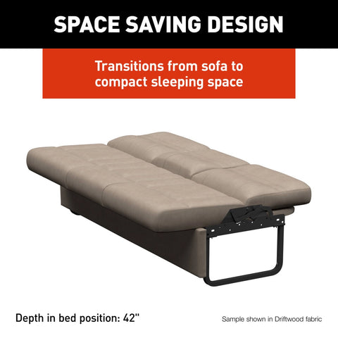 Thomas Payne Signature RV Jackknife Sofa Space-Saving Bed Conversion - 42in Depth | United RV Parts