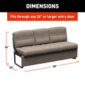 Thomas Payne Jackknife Sofa - Dimensions Diagram | United RV Parts
