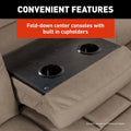 RV Sofa Center Console - Fold-Down Cupholders Feature | United RV Parts