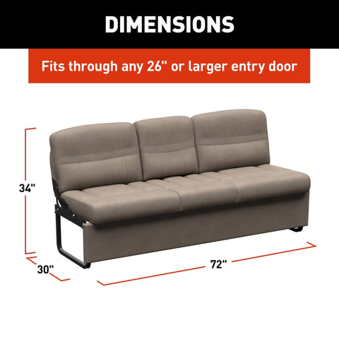 Thomas Payne Signature Jackknife Sofa Dimensions - 72 Inch Length Specs | United RV Parts