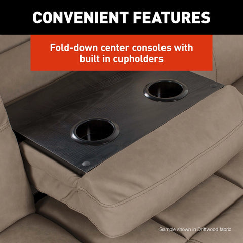 Thomas Payne Signature Jackknife Sofa - Center Console Cupholder Detail | United RV Parts
