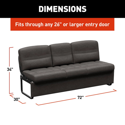 RV Sofa Dimensions Chart - 72 Inch Jackknife Model Specifications | United RV Parts
