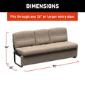 72 Inch RV Jackknife Sofa Dimensions Chart - 34H x 72W x 30D | United RV Parts