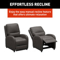 Thomas Payne Signature RV Pushback Recliner - Effortless Manual Recline Feature Upright and Reclined Comparison | United RV Parts