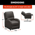 Thomas Payne Signature RV Pushback Recliner Dimensions - 27.5in Wide, 39in Tall, 63in Reclined Depth | United RV Parts