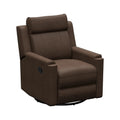 Brown PolyHyde Vinyl Thomas Payne Signature RV Swivel Glide Recliner - 3/4 Front View | United RV Parts