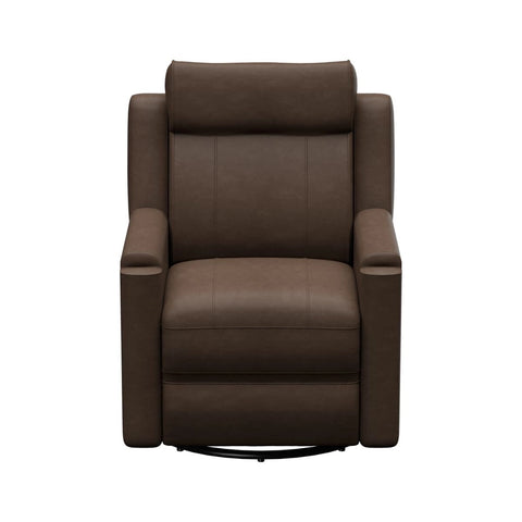 Brown PolyHyde Vinyl Thomas Payne Signature RV Swivel Glide Recliner - Front View | United RV Parts