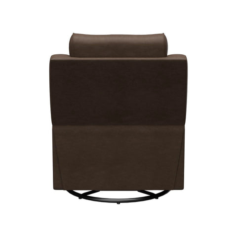 Brown PolyHyde Vinyl Thomas Payne Signature RV Swivel Glide Recliner - Rear View with Swivel Base | United RV Parts