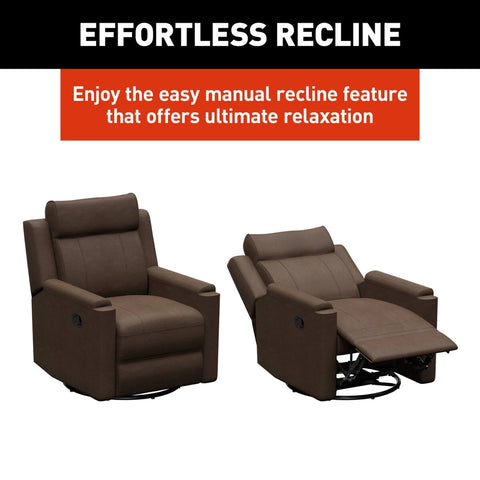 Thomas Payne Signature RV Swivel Glide Recliner - Effortless Recline Feature Graphic | United RV Parts