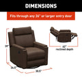 Thomas Payne Signature RV Swivel Glide Recliner Dimensions - 39H x 30.5W x 36.5D, 62 Inch Reclined Depth | United RV Parts