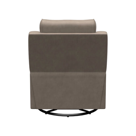 Driftwood PolyHyde Vinyl Thomas Payne Signature RV Swivel Glide Recliner - Rear View with Swivel Base | United RV Parts