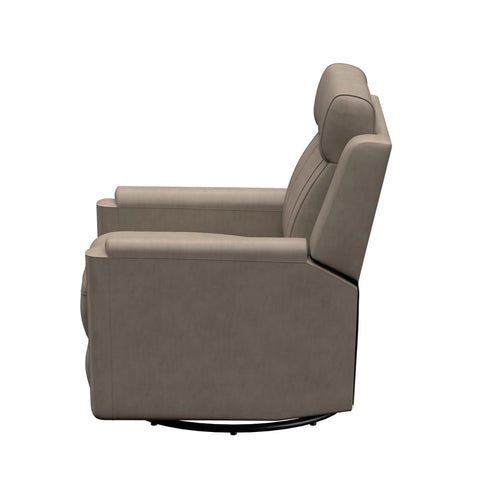 Driftwood PolyHyde Vinyl Thomas Payne Signature RV Swivel Glide Recliner - Side Profile View | United RV Parts