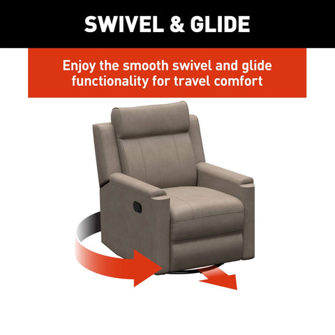 Driftwood Thomas Payne Signature RV Recliner - Swivel Base Close-Up Detail | United RV Parts