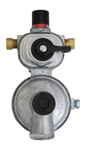 Silver Metal AP Products MEGR-253 LP Gas Auto Changeover Regulator - Front View | United RV Parts