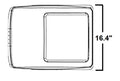 MaxxAir MaxxFan Deluxe 00-05100K Mounting Flange Dimensions Diagram | United RV Parts