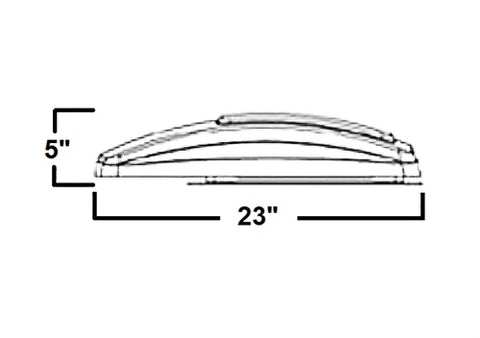 MaxxAir MaxxFan Deluxe 00-05100K Side Profile Dimensions Technical Drawing | United RV Parts