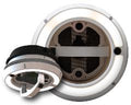 White MaxxAir Maxxfan Dome Interior View Manual Lift Fan - Top Down Angle | United RV Parts