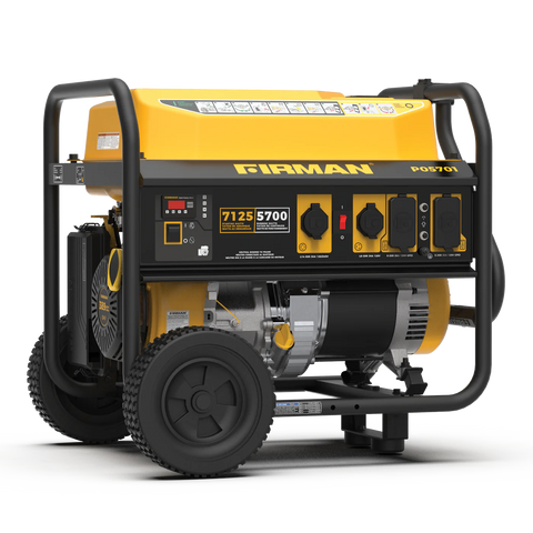 Yellow FIRMAN P05701 5700 Watt Portable Generator - Side View | United RV Parts