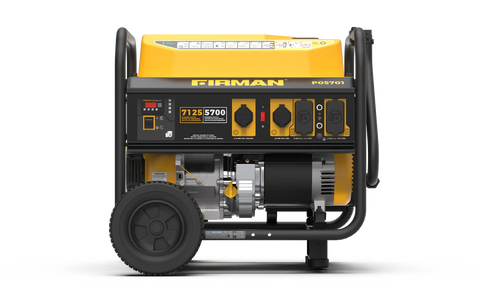 Yellow FIRMAN P05701 Generator - Left Side Profile View | United RV Parts