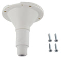 White ABS Valterra Spray Port PF147005 - Bottom View with Mounting Screws Included | United RV Parts