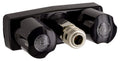 Black Valterra RV Shower Valve with Quick Connect - Angled Front View | United RV Parts