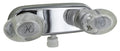 Chrome Valterra Catalina 4" RV Shower Valve with Clear Hot Cold Knobs - Front View | United RV Parts