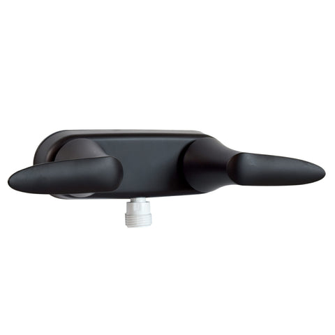 Matte Black POM RV Shower Control Valve with Dual Handles - Side Profile | United RV Parts