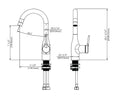 Valterra PF231310 RV Bar Faucet Dimensions Diagram - 7.5in Height 5.875in Base | United RV Parts
