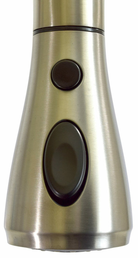 Valterra PF231466 Pull-Down Faucet Power Boost Spray Head Close-Up - Dual Button Controls | United RV Parts