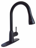Matte Black Valterra Slimline Single Handle Pull-Down RV Kitchen Faucet - Front Angle | United RV Parts