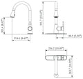 Valterra PF231766 RV Kitchen Faucet Dimensions Diagram - 15.43in H x 8.45in W | United RV Parts