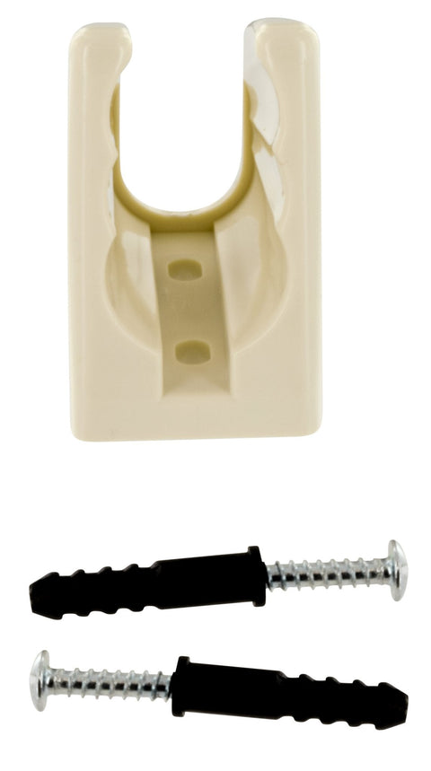 Biscuit 3-Position RV Shower Head Bracket with Wall Anchors and Screws - Front View | United RV Parts