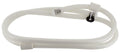 White Vinyl RV Shower Hose with Chrome Fittings - Side Profile | United RV Parts