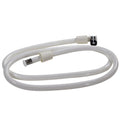 White Braided Vinyl RV Shower Hose 60-Inch Coiled View - Valterra PF276016 | United RV Parts