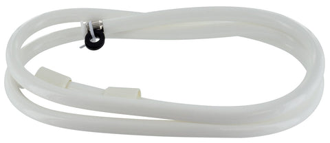 White Nylon RV Shower Hose 72 Inch - Coiled Product View | United RV Parts
