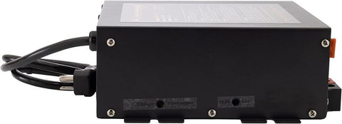 Black PowerMax PM3 RV Deck Mount Converter - Side Profile with Output Selector Switch | United RV Parts
