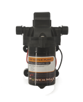 Black PowerMax PMWP3G-12V 12V Water Pump - Top View with Connections | United RV Parts